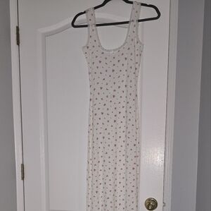 SKIMS Pink and White Maxi Dress - NWT